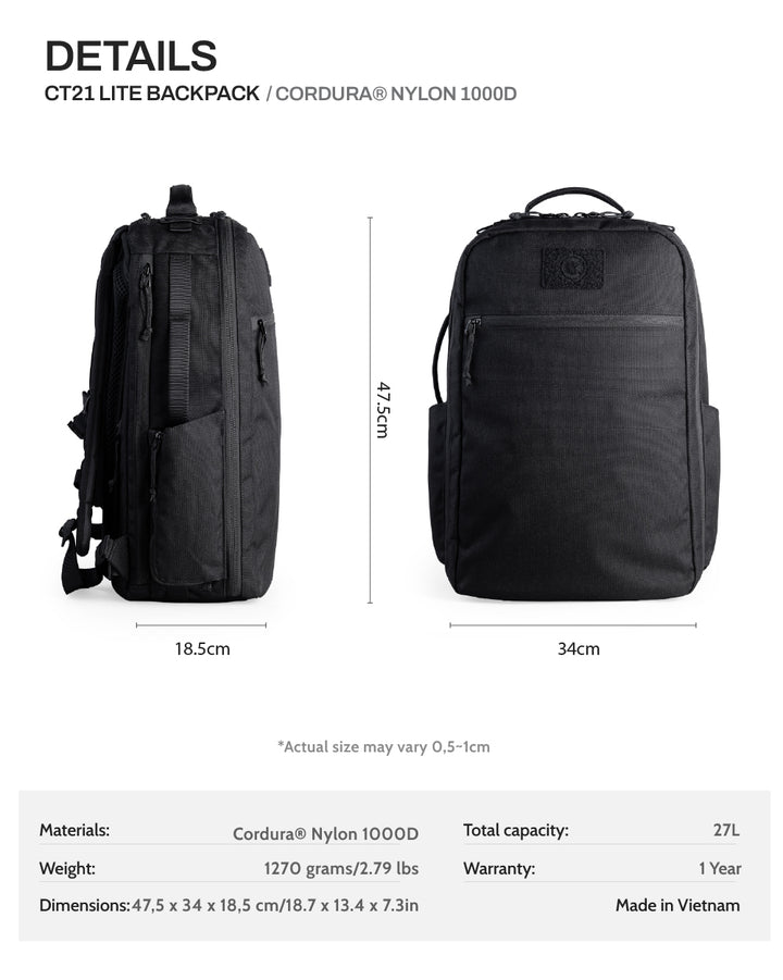 CT21 Lite Backpack - Cordura® Nylon 1000D