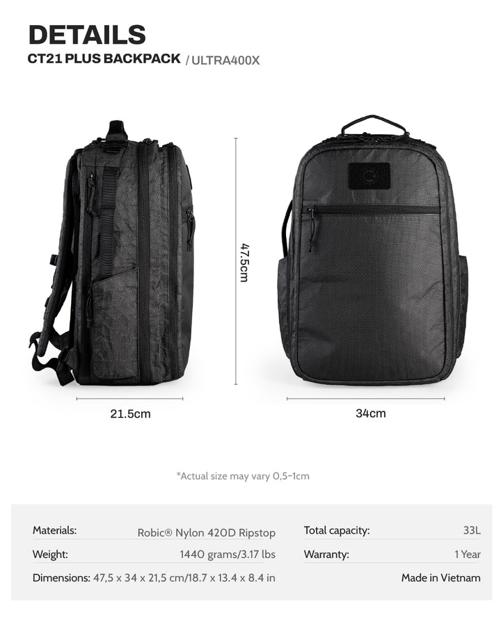 CT21 Plus Backpack - ULTRA400X