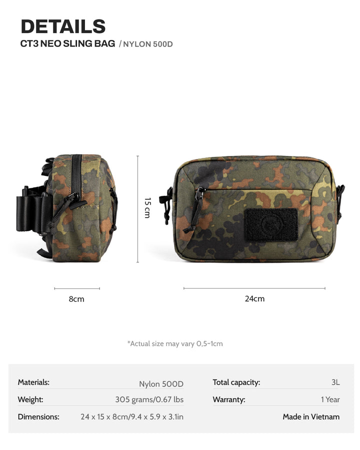 CT3 Neo SLING BAG - Nylon 500D