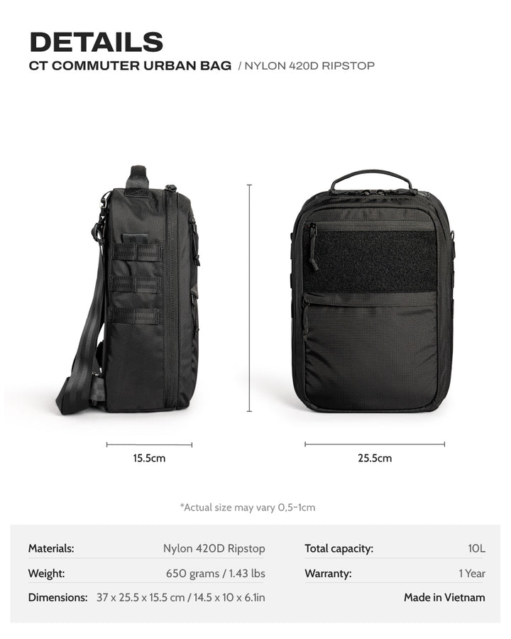 CT COMMUTER URBAN BAG - ROBIC® Nylon 420D Ripstop